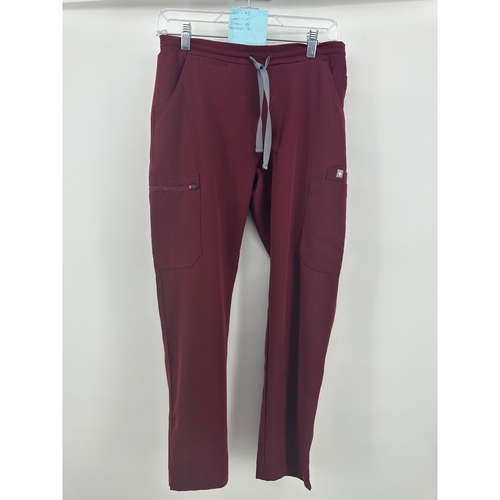 FIGS Technical Collection Scrub Pants XS Burgundy Maroon Cargo Jogger TW2000 Men
